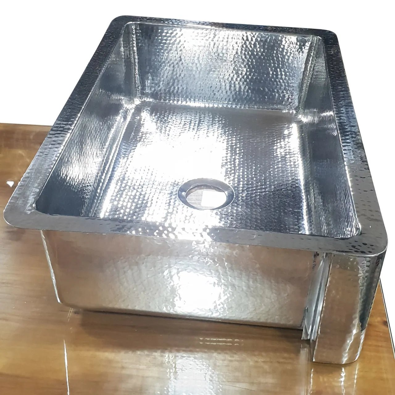 Coppersmith Stainless Steel Kitchen Sink Front in Double bowl