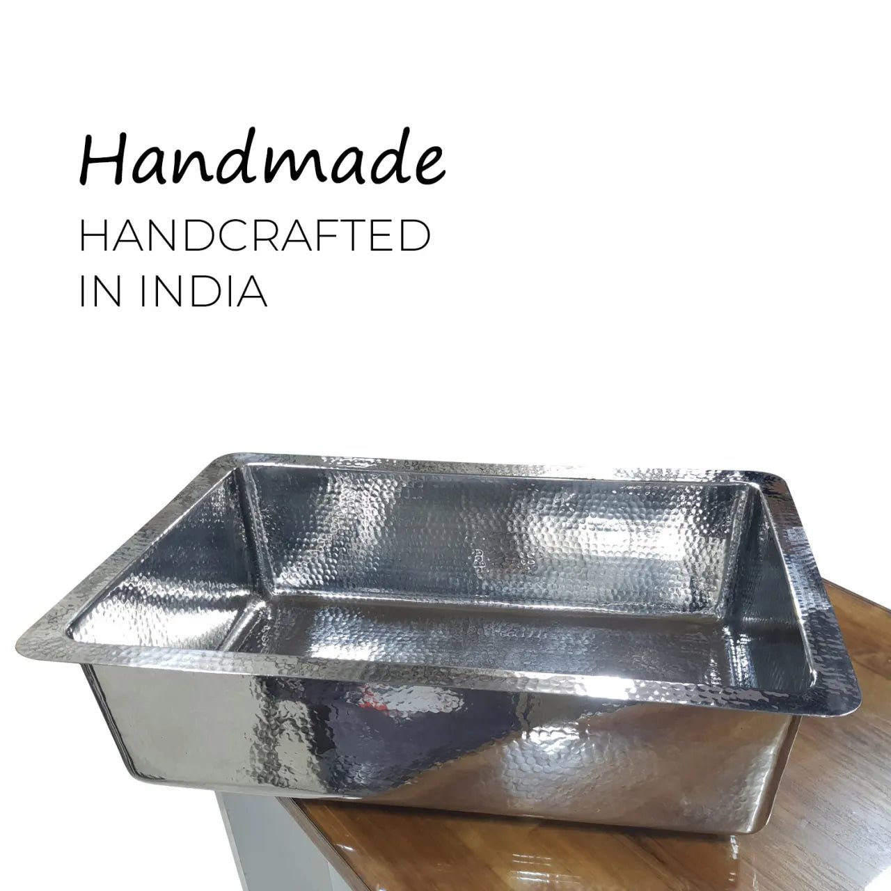 Coppersmith Stainless Steel Kitchen Sink Front in Double bowl