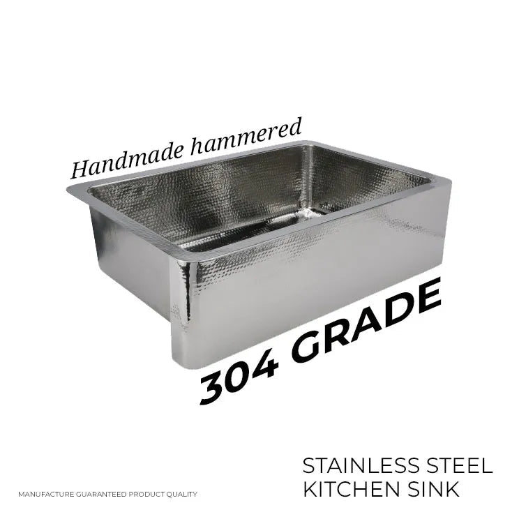 Coppersmith Stainless Steel Kitchen Sink Front in Single bowl