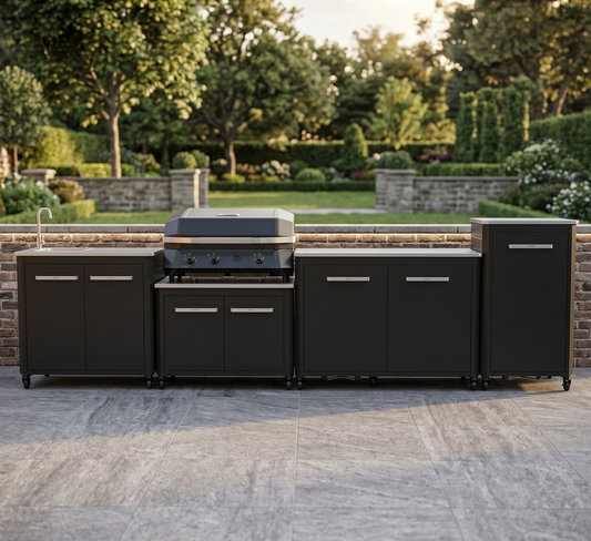 Cozze® Elements Modular Outdoor Kitchen - Gas Grill, Storage and Sink with Optional Pizza Oven