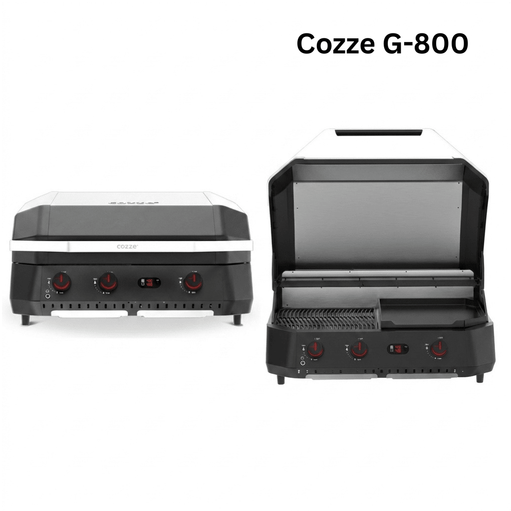 Cozze® Elements Modular Outdoor Kitchen - L Shaped, Gas Grill, Sink, Storage and Optional Pizza Oven in Black