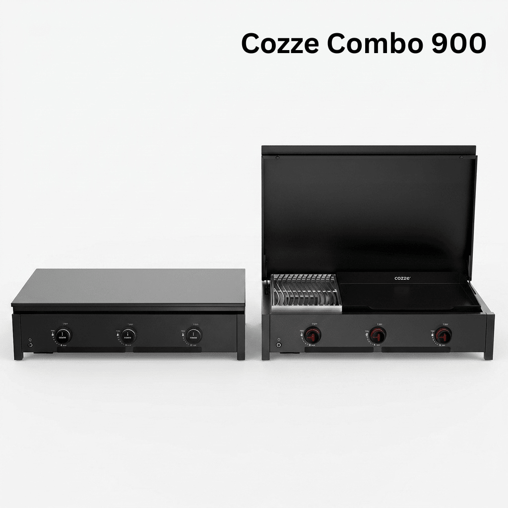Cozze® Elements Modular Outdoor Kitchen with Gas Grill, Storage and Sink in Black