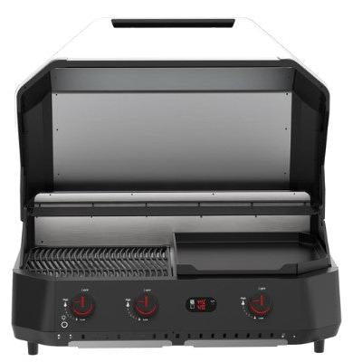 Cozze® G - 800 Combo Plancha and Grill with 3 Burners - 30 mbar in Black with Stainless Steel