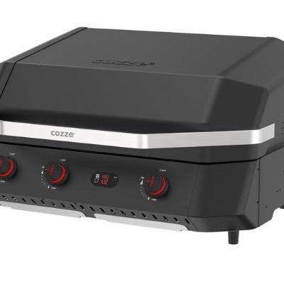 Cozze® G - 800 Combo Plancha and Grill with 3 Burners - 30 mbar in Black with Stainless Steel
