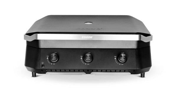 Cozze® G - 800 Gas Plancha with Lid and 3 Burners - 7.5 kW in Black with Stainless Steel