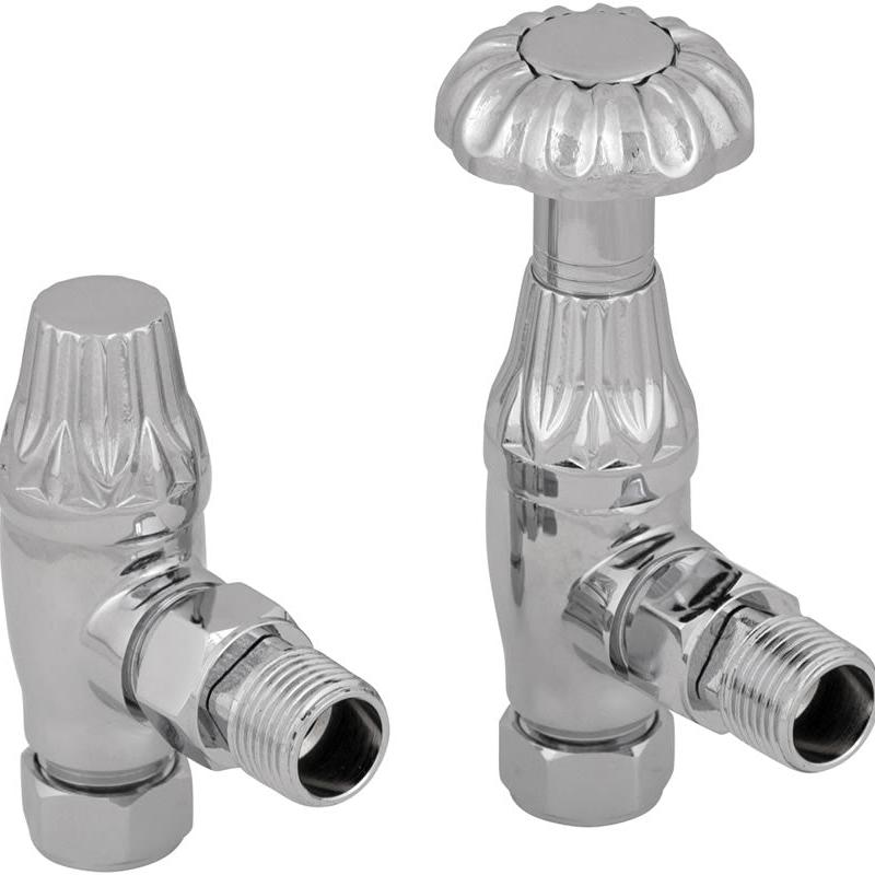 Carron Crocus Wheel 15mm Inlet Manual Radiator Valve - valves - Ice Cold Spice | Chrome 15mm