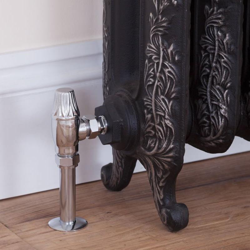 Carron Crocus Wheel 15mm Inlet Thermostatic Radiator Valve - valves - Ice Cold Spice | Chrome 15mm