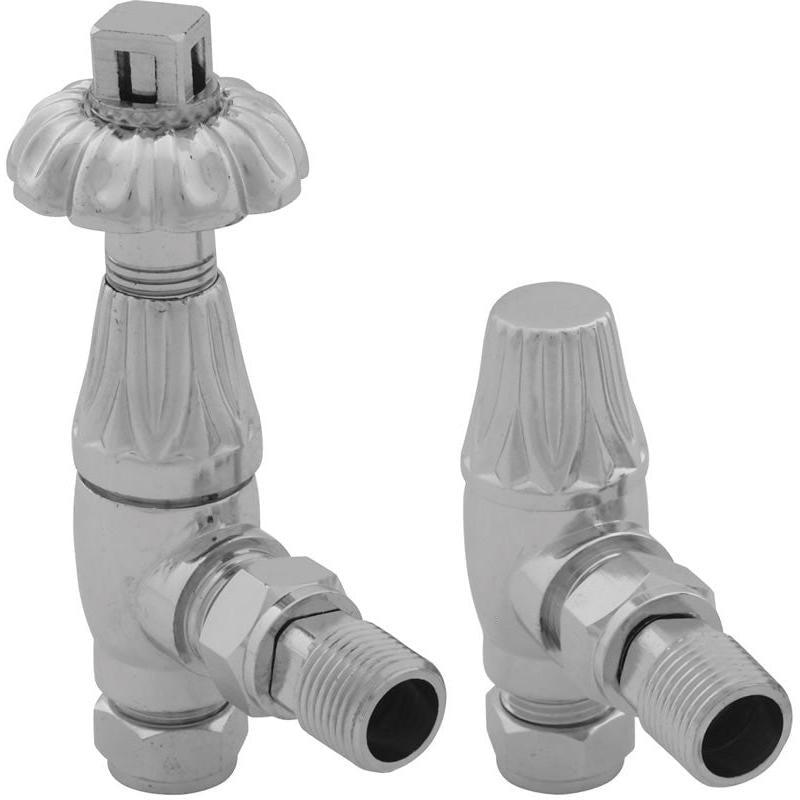 Carron Crocus Wheel 15mm Inlet Thermostatic Radiator Valve - valves - Ice Cold Spice | Chrome 15mm