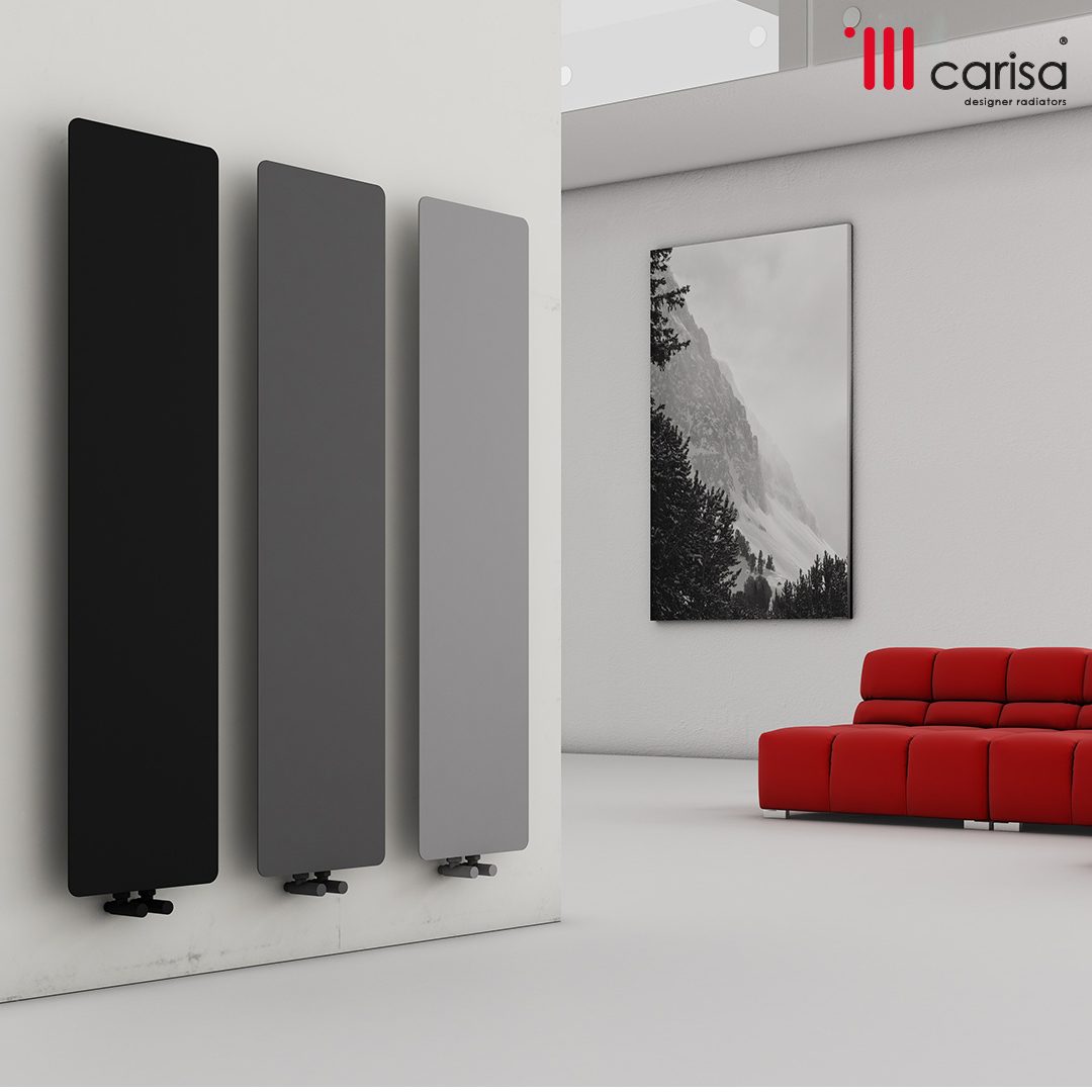 Carisa Croydon Steel Flat Panel Vertical Designer Radiator | 3 colours, 2 sizes
