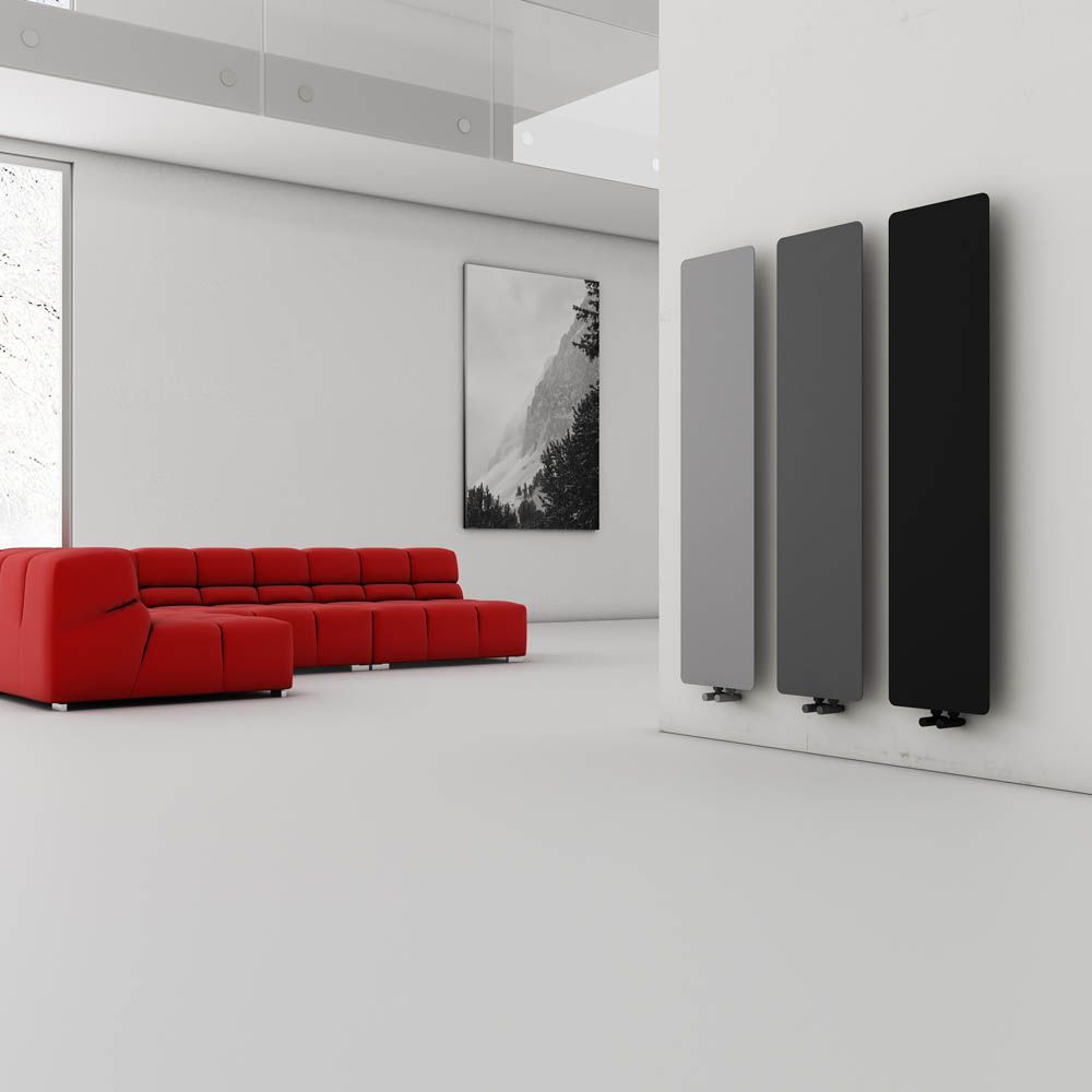 Carisa Croydon Steel Flat Panel Vertical Designer Radiator | 3 colours, 2 sizes