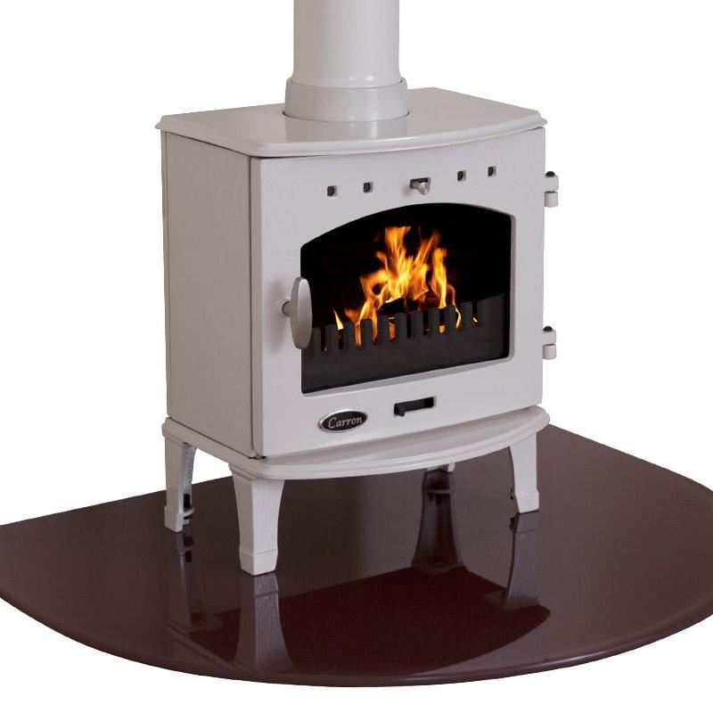 Carron Glass Curved Stove Hearth - fireplace accessory - Ice Cold Spice |