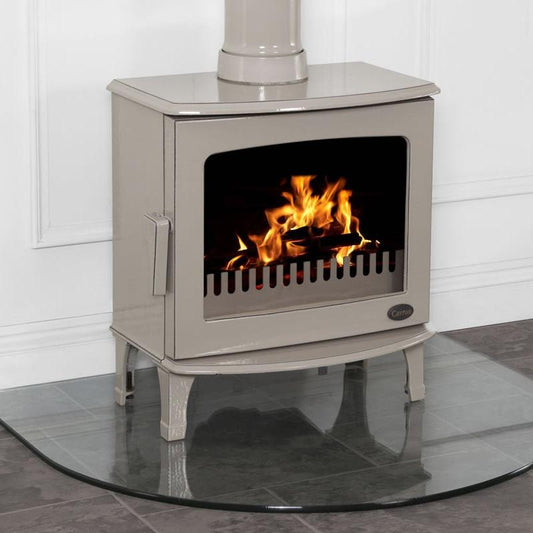 Carron Glass Curved Stove Hearth - fireplace accessory - Ice Cold Spice |