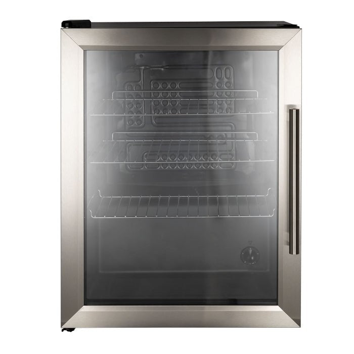Cozze® Outdoor Fridge 60L with Steel Frame and Glass Front - pizza oven - Ice Cold Spice | Black