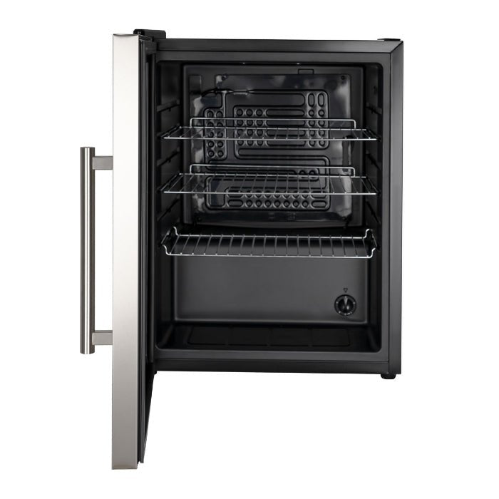 Cozze® Outdoor Fridge 60L with Steel Frame and Glass Front - pizza oven - Ice Cold Spice | Black