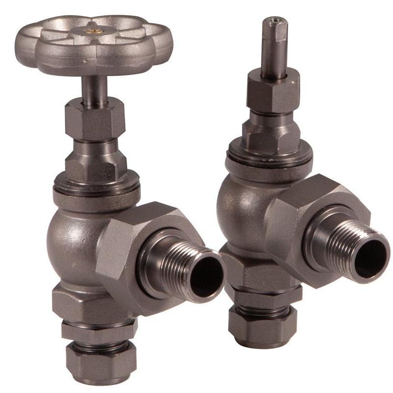 Carron Daisy Wheel 15mm Inlet Manual Radiator Valve - valves - Ice Cold Spice | Pewter 15mm