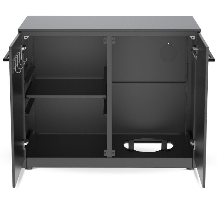 Cozze® Elements Outdoor Kitchen 110 with Doors and Worktop - pizza oven - Ice Cold Spice | Black