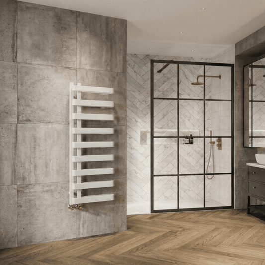 DQ Azura Designer Steel Towel Rail in 850H x 500W