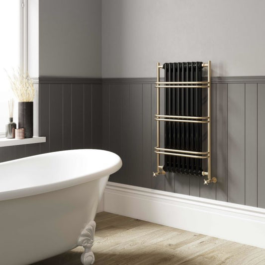DQ Burnham Traditional Towel Rail in 900H x 525W