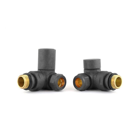 DQ Essential Manual Corner Valves in Textured Anthracite