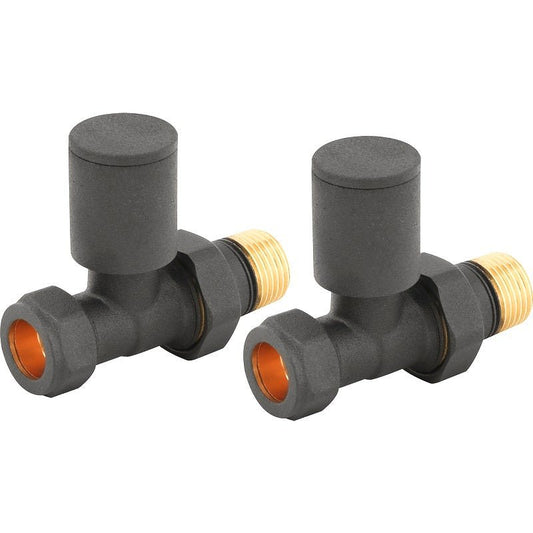 DQ Essential Manual Straight Valves in Anthracite