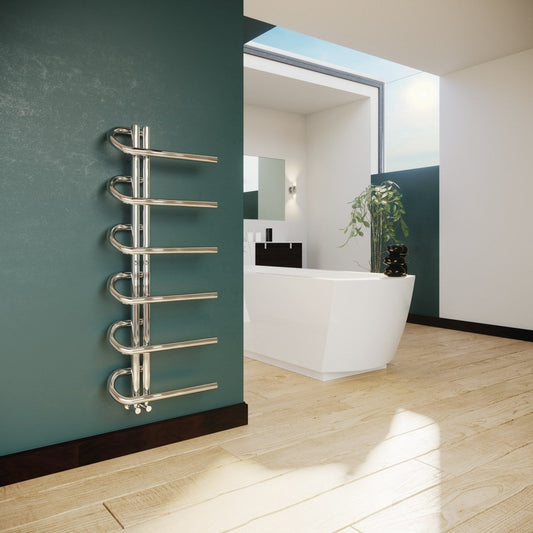 DQ Heating Jango Heated Steel Towel Rail | Choice of Colour and Size in 775H x 500W