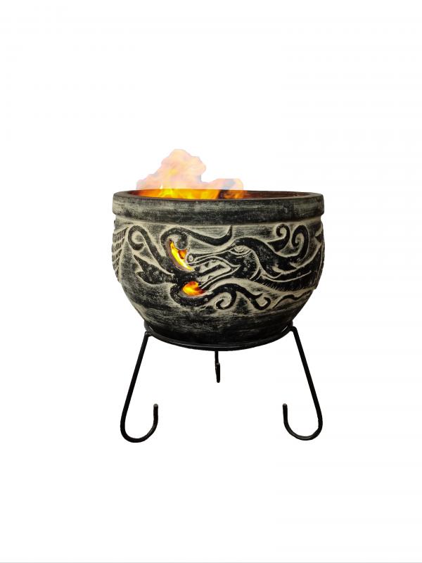 Gardeco Grey Authentic Mexican Dragon Mini Garden Fire Pit