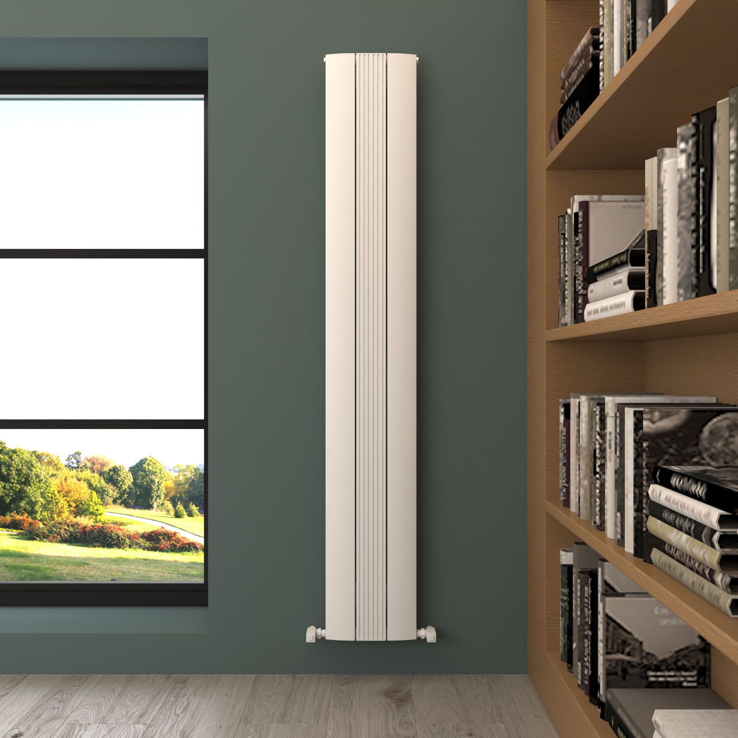 Carisa Dune Tall Wall Mounted Modern Radiator | 2 colours, 3 sizes