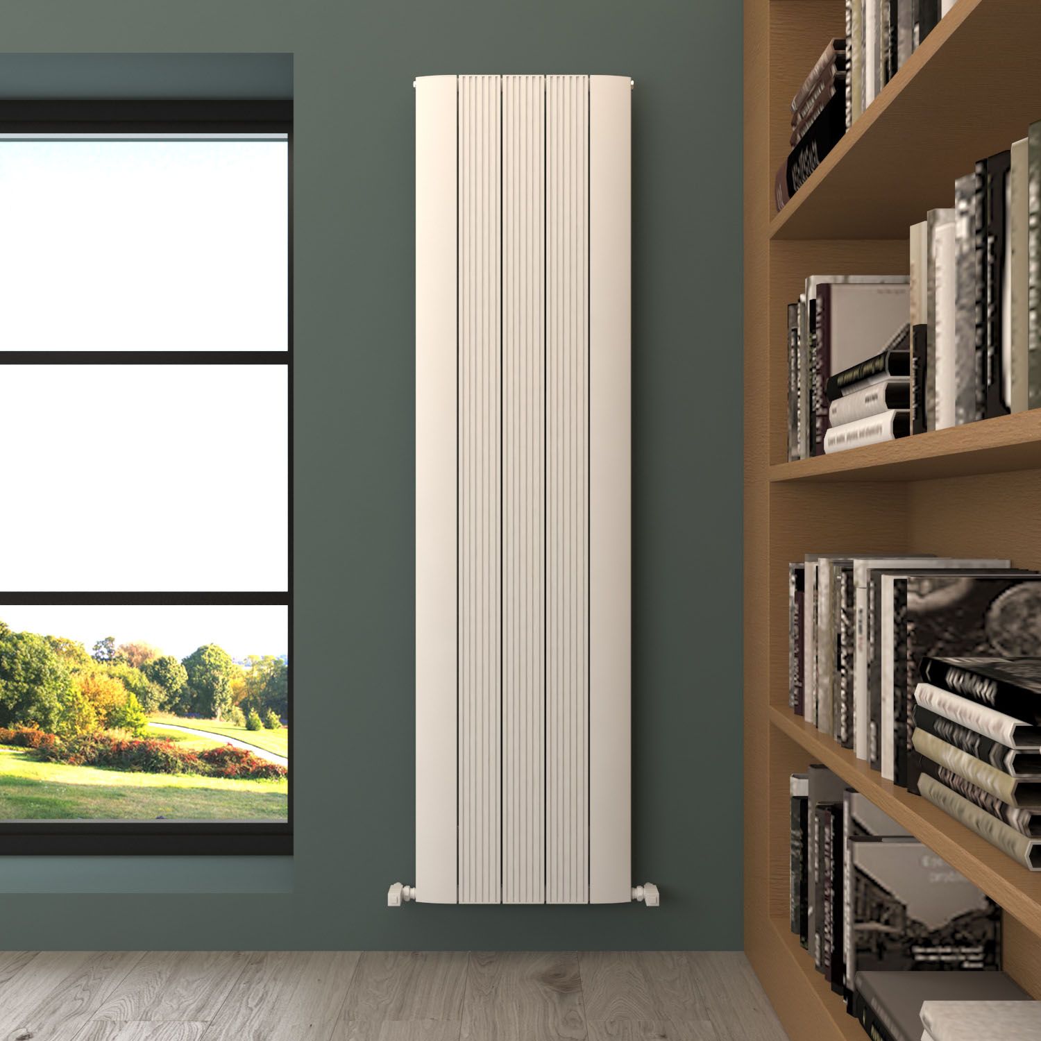 Carisa Dune Tall Wall Mounted Modern Radiator | 2 colours, 3 sizes