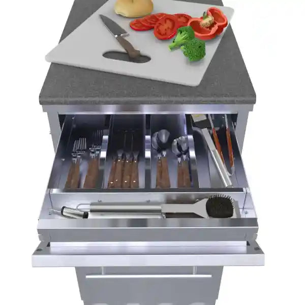 Sunstone Outdoor Kitchens Multifunction Cabinet (Ice Chest / Paper Holder / Cutlery Drawer)