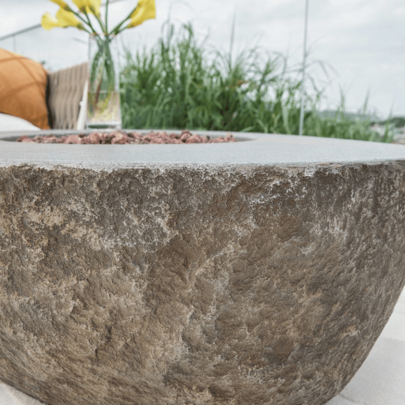 Elementi Boulder Grey Outdoor Fire Table in Propane Gas