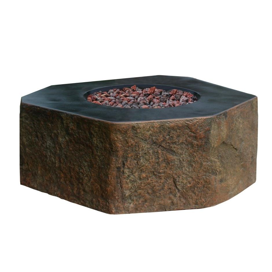 Elementi Columbia Octagonal Outdoor Fire Table in Dark Grey