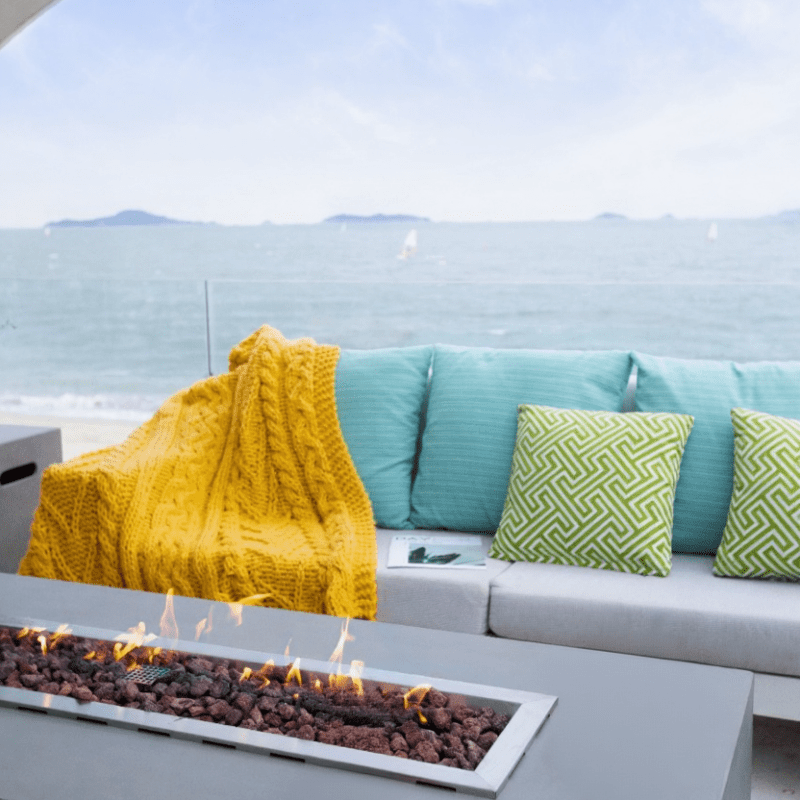 Elementi Granville Concrete Outdoor Fire Table in Propane Gas
