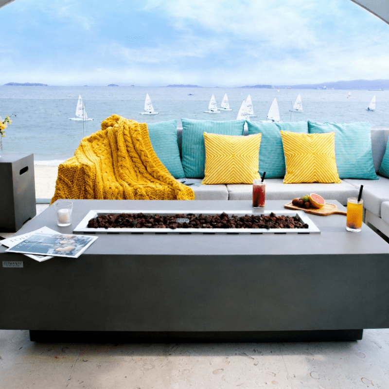 Elementi Granville Concrete Outdoor Fire Table in Propane Gas
