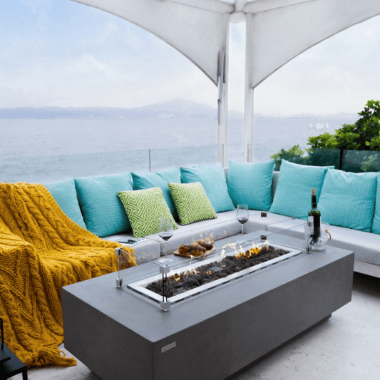 Elementi Granville Concrete Outdoor Fire Table in Propane Gas