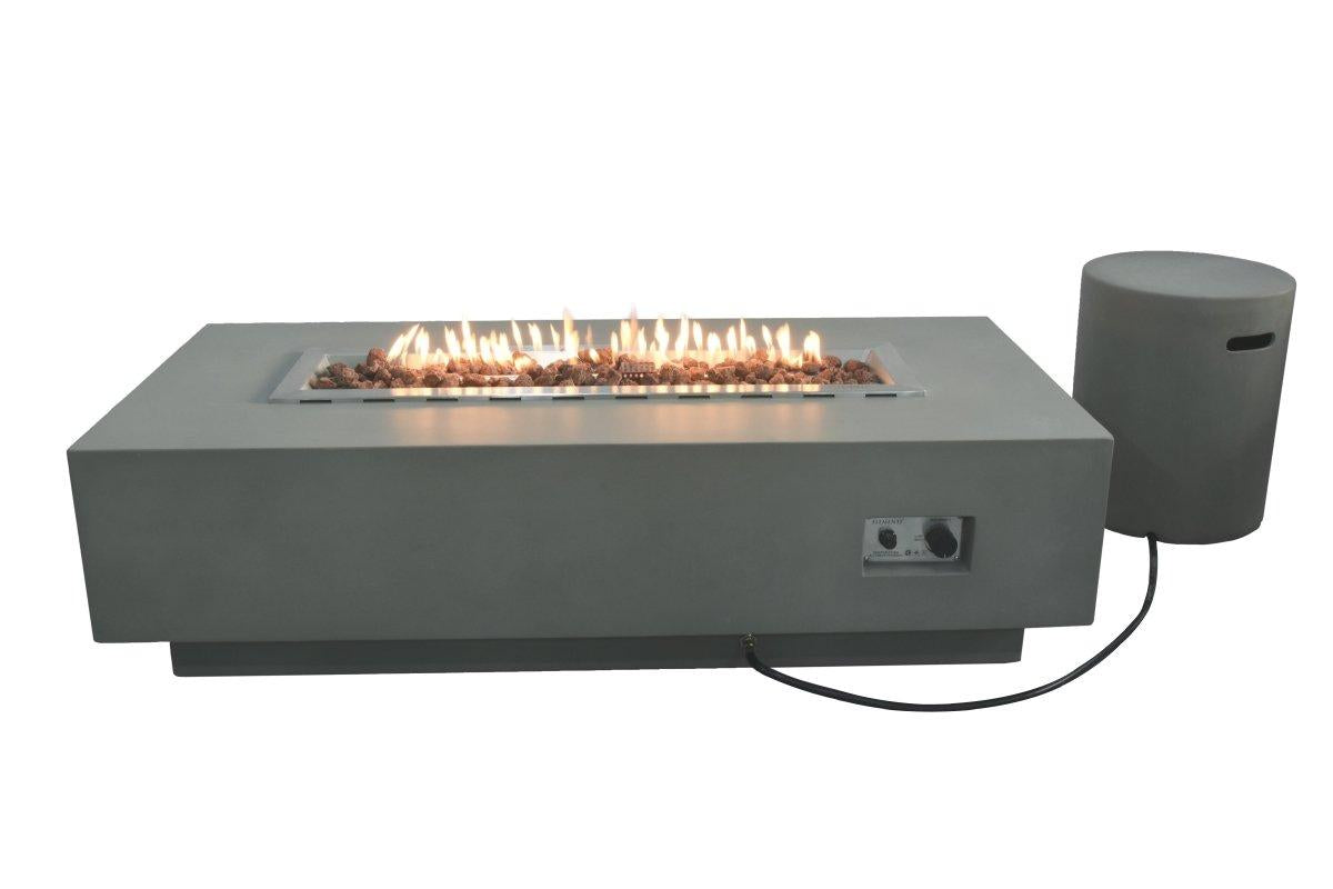 Elementi Granville Concrete Outdoor Fire Table in Propane Gas