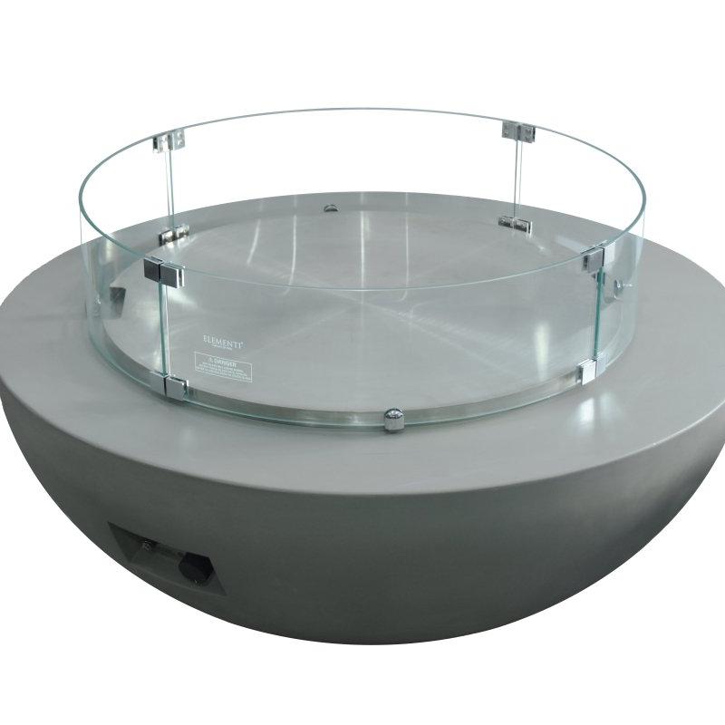 Elementi Lunar Light Grey Fire Bowl in Propane Gas