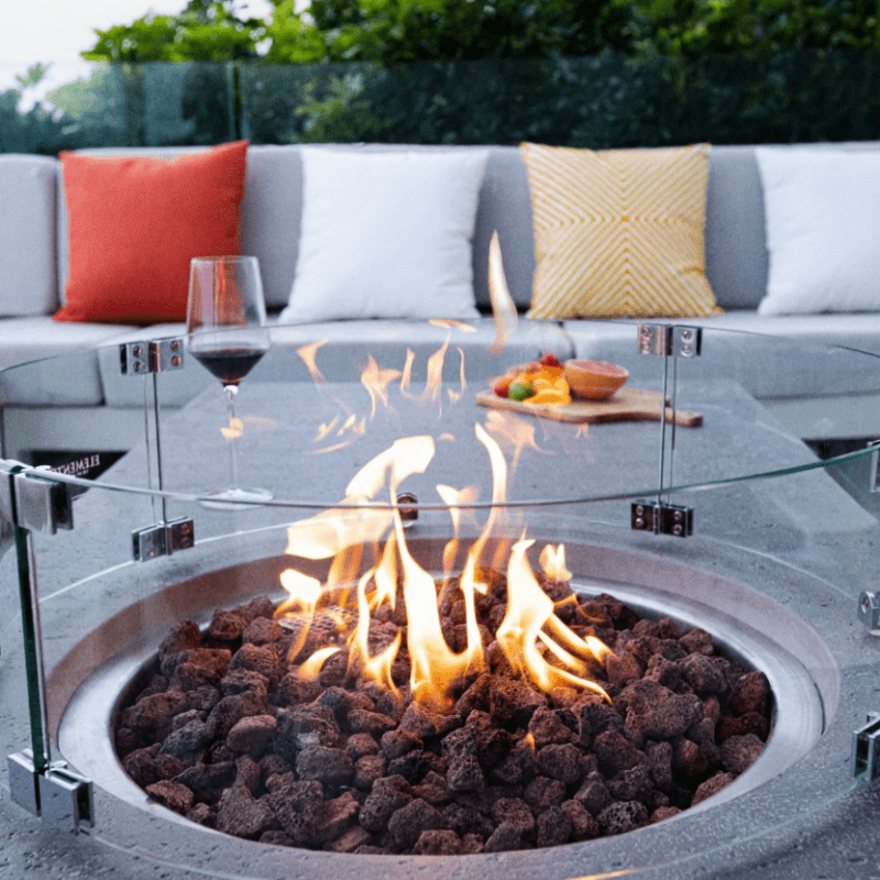 Elementi Metropolis Light Grey Fire Table in Propane Gas