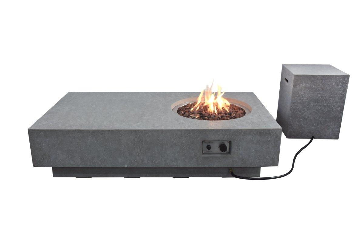 Elementi Metropolis Light Grey Fire Table in Propane Gas