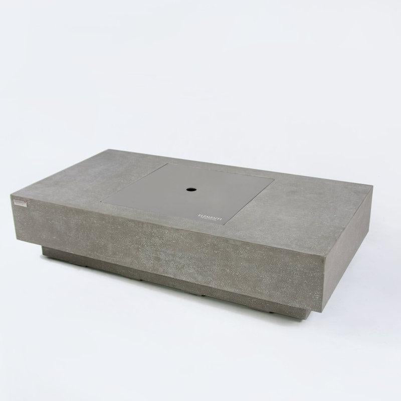 Elementi Monte Carlo Light Grey Concrete Outdoor Fire Table in Propane Gas