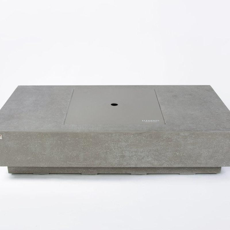 Elementi Monte Carlo Light Grey Concrete Outdoor Fire Table in Propane Gas