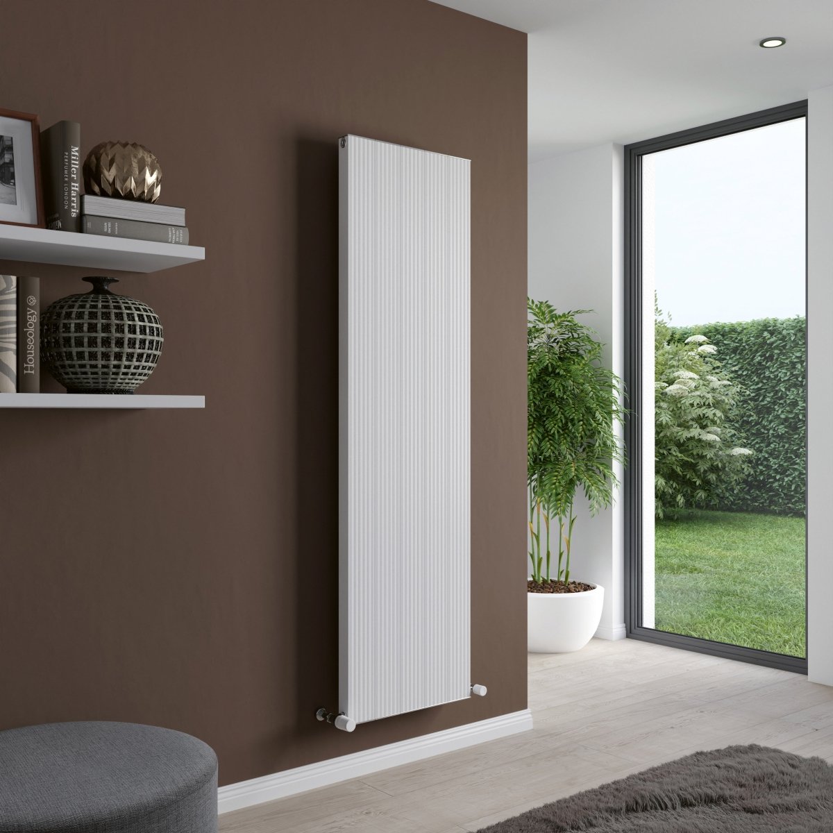 Eucotherm Ariel Vertical Aluminium Designer Radiator in 1800 H X 400 W