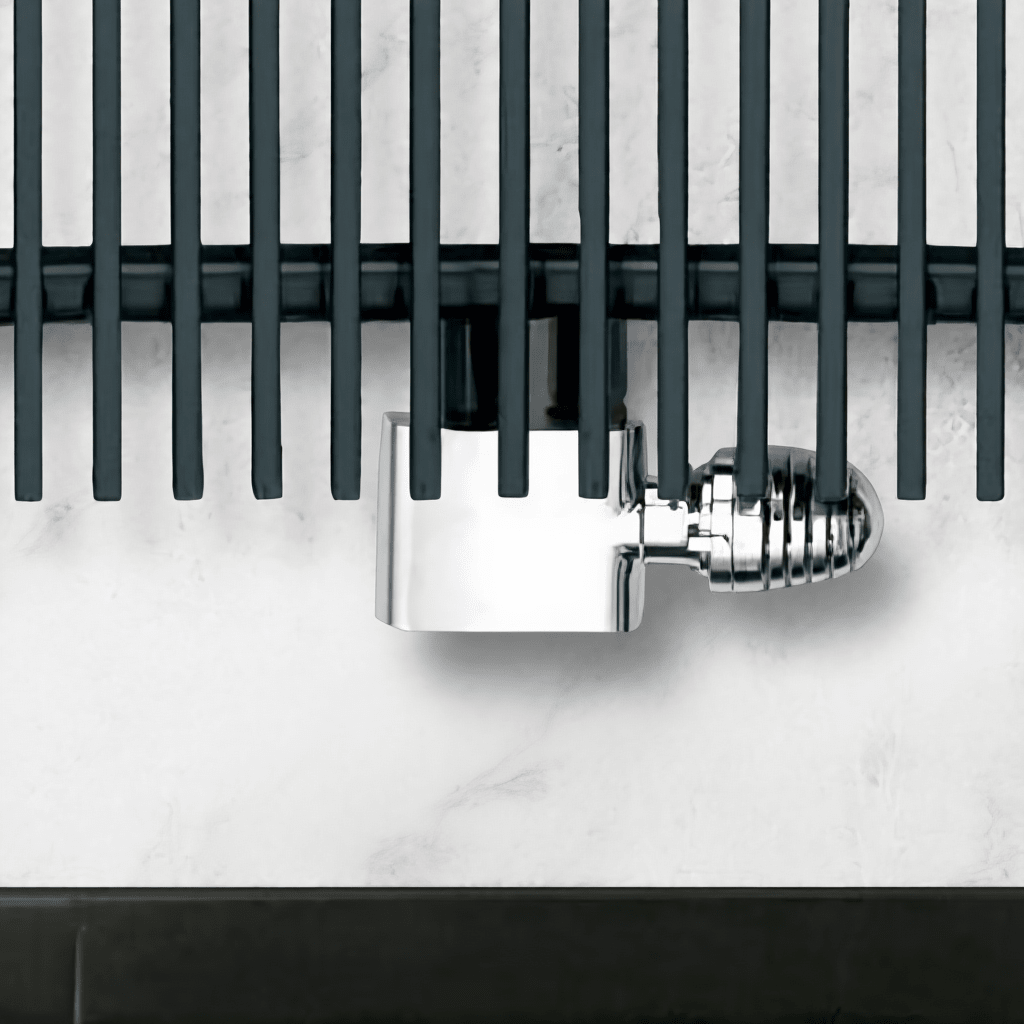 Eucotherm Central Valves Angled Chrome in Chrome