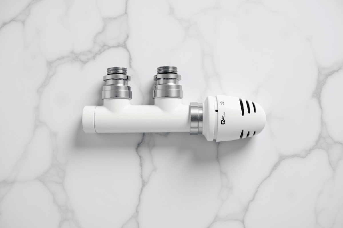 Eucotherm Deluxe Central Valves Angled White in White