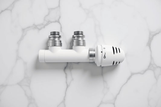Eucotherm Deluxe Central Valves Angled White in White