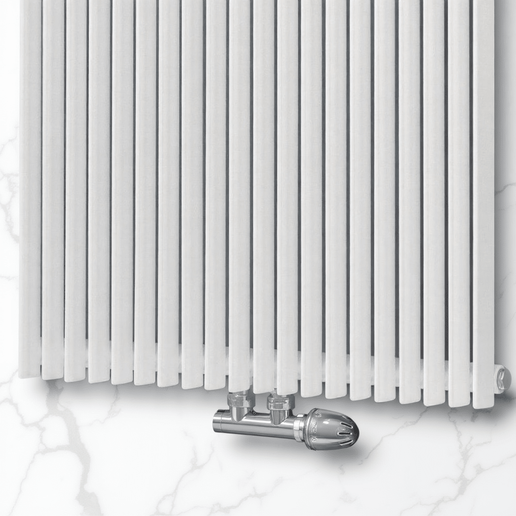 Eucotherm Deluxe Central Valves Straight Chrome in Chrome