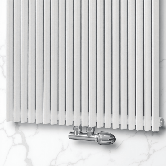 Eucotherm Deluxe Central Valves Straight Chrome in Chrome