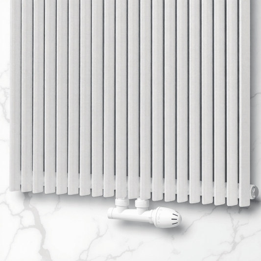 Eucotherm Deluxe Central Valves Straight White in White