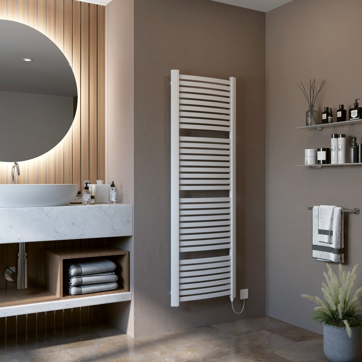 Eucotherm Fino Designer Heated Towel Rail in 765 H X 480 W