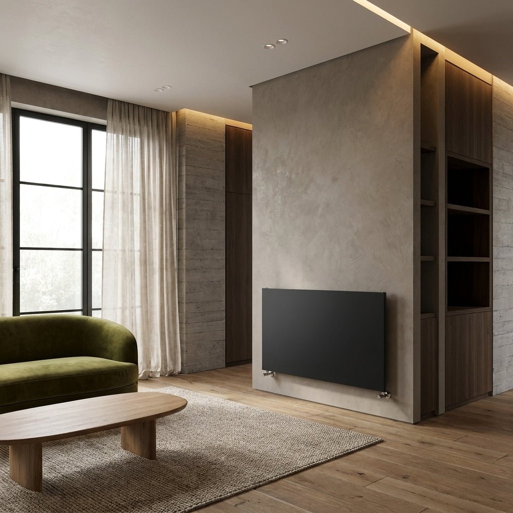 Eucotherm Mars Plus Horizontal Solid Flat Panel Radiator in H450 x W1200