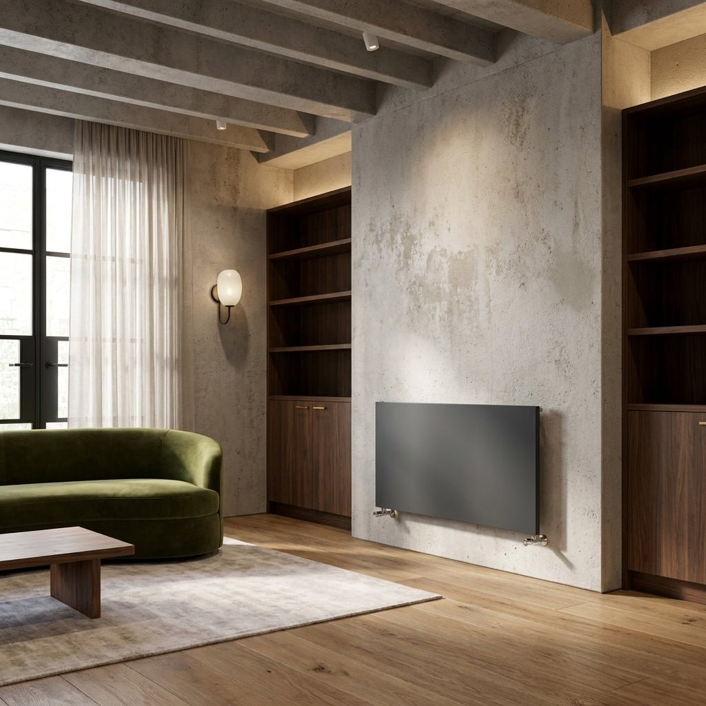 Eucotherm Mars Plus Horizontal Solid Flat Panel Radiator in H450 x W1200